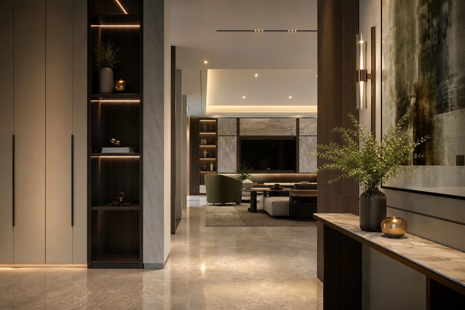 Luxury contemporary interior 3D visualisation